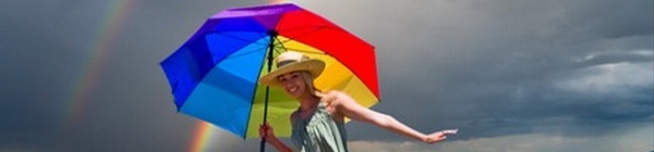 Girl and a rainbow